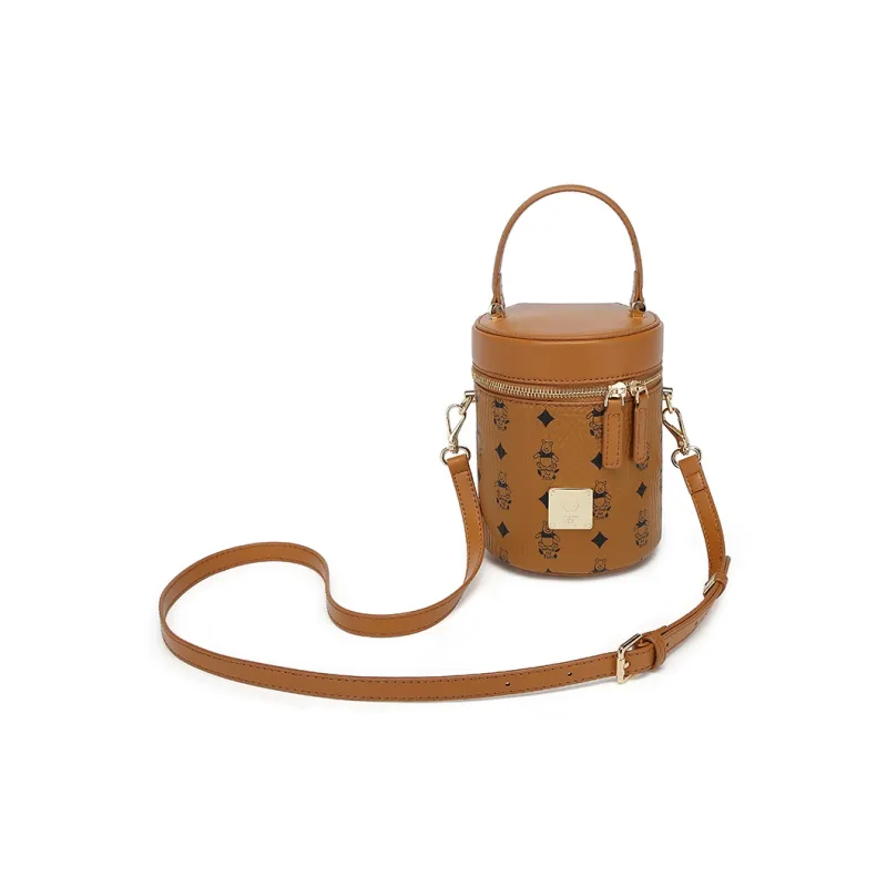 Disney Winnie The Pooh Series PU Leather Bucket Bags Shoulder Bag Crossbody Bag Handbag Women's Khaki/Brown-7