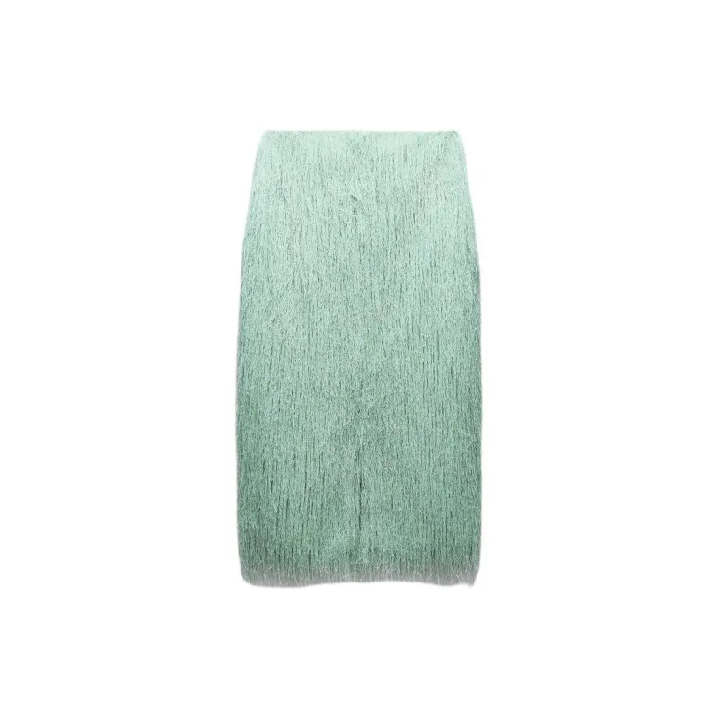 ZARA Casual Long Skirts Women's Lake Green-1
