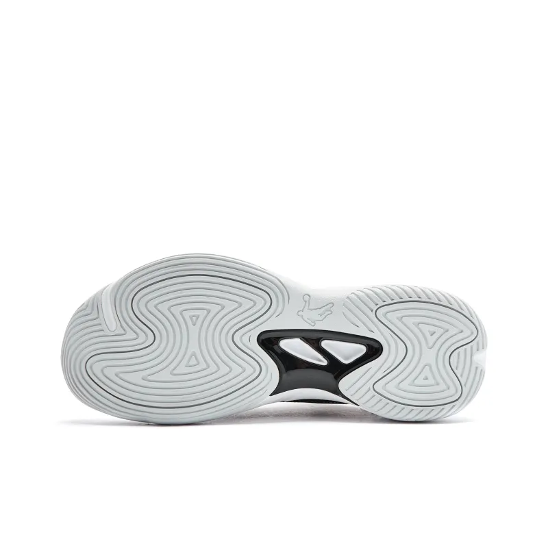 QIAODAN Cushioning Anti Slip And Wear Resistant Low Top Basketball Shoes Men's Jordan White Black-4