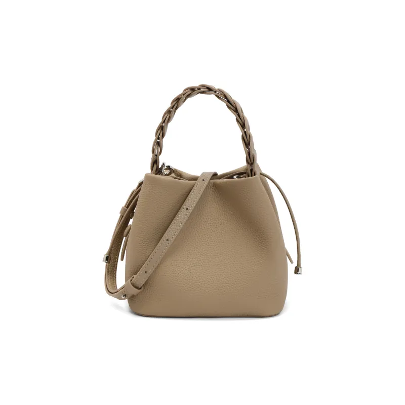 BELLE Cow Leather Bucket Bag, One Shoulder Handbag Regular Women's Multicolor-3