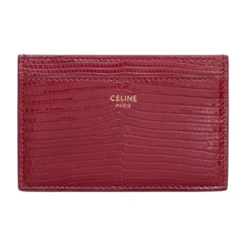 CELINE Calfskin Clutch Women's Red