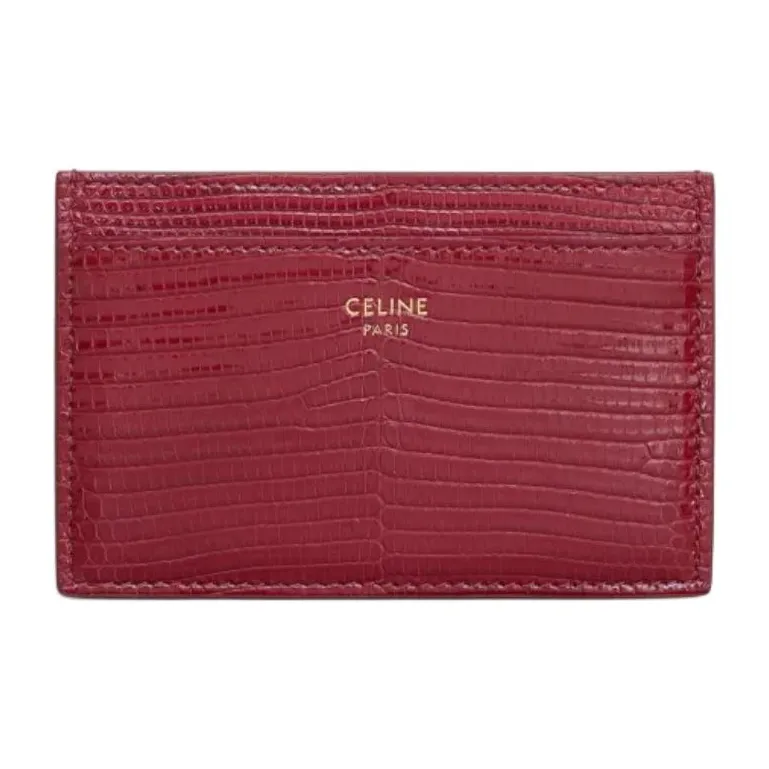 CELINE Calfskin Clutch Women's Red-0