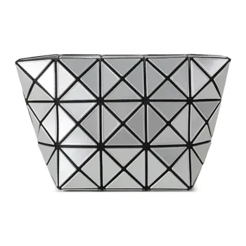 ISSEY MIYAKE Prism PVC Clutch Makeup Bag Women's Silver