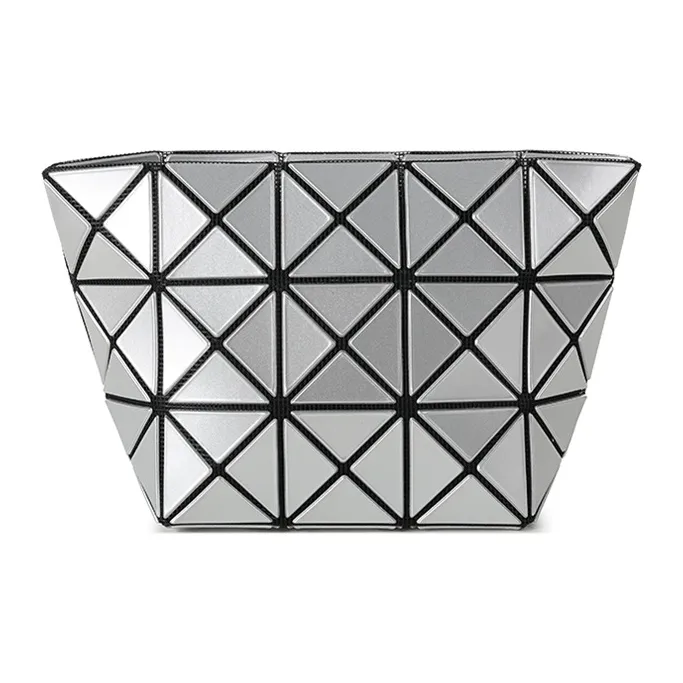 ISSEY MIYAKE Prism PVC Clutch Makeup Bag Women's Silver-0