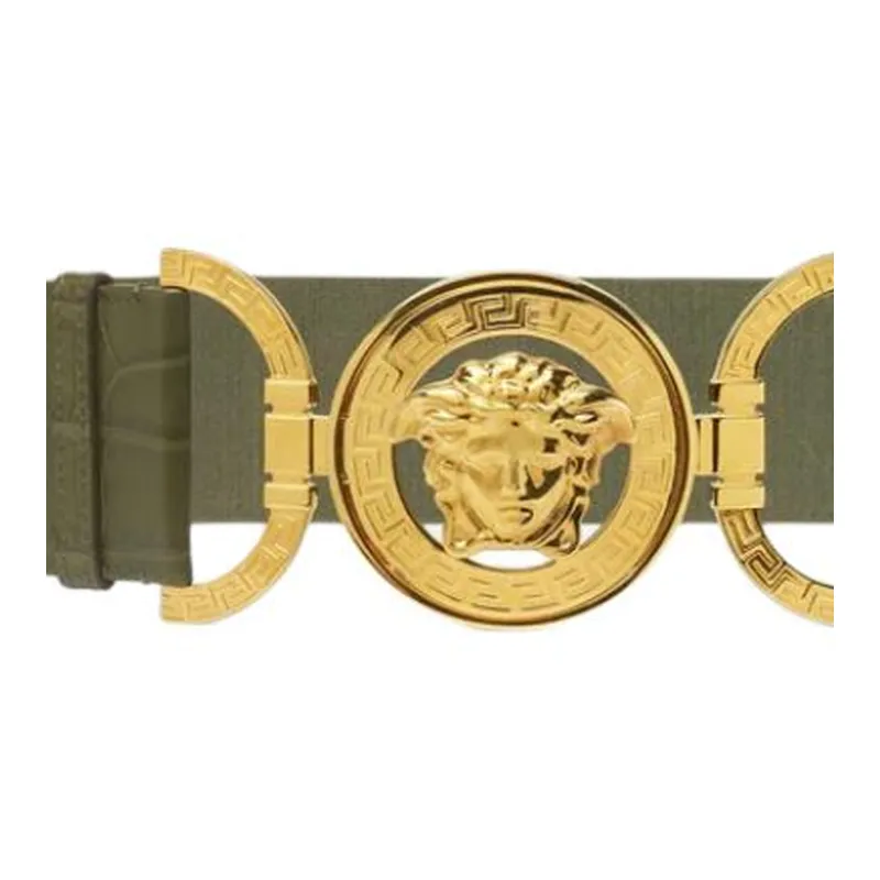 VERSACE Medusa '95 Croc effect Leather Belt-1