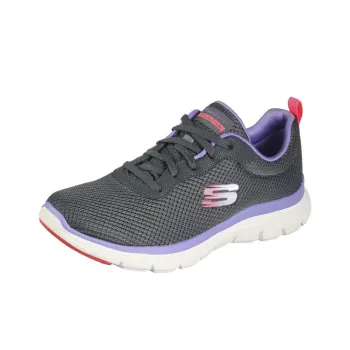 Skechers Flex Appeal 4.0 Slip Resistant And Breathable Low Top Running Shoes Women's Black Purple