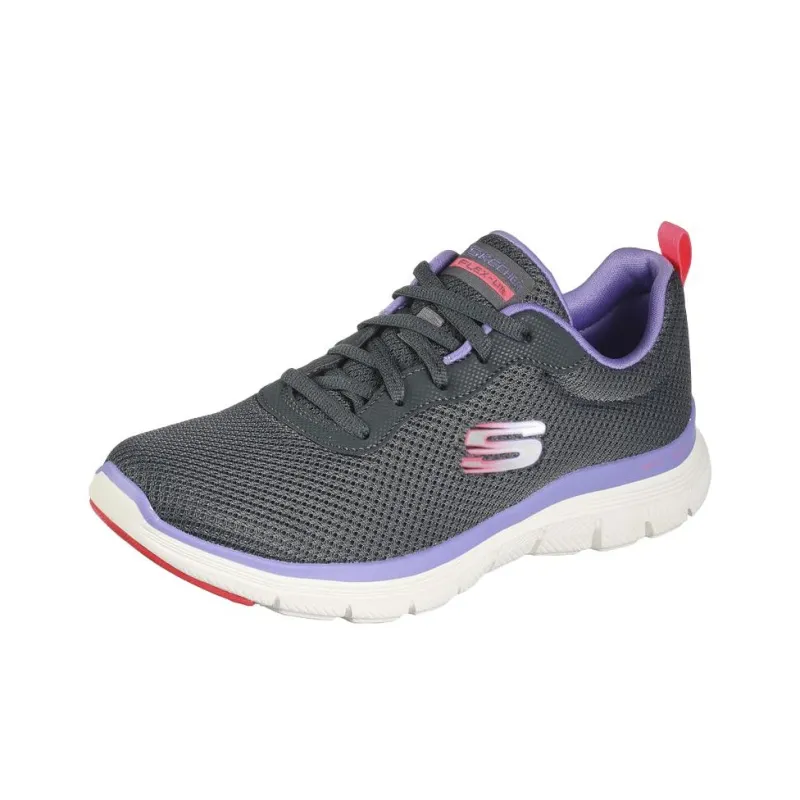 Skechers Flex Appeal 4.0 Slip Resistant And Breathable Low Top Running Shoes Women's Black Purple-0