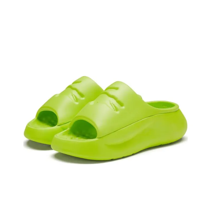 LACOSTE Rubber Sole Abrasion Resistant Slide Slippers Women's Green-2