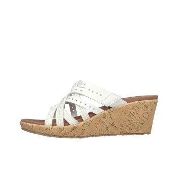 Skechers Cali Beverlee Slip Resistant Abrasion Resistant Slide Slippers Women's White