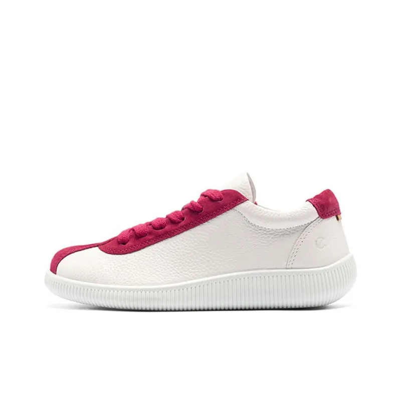 Ecco Low Top Skateboard Shoes Women's White-0