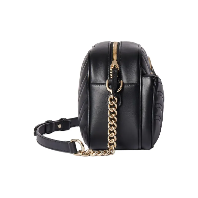 GUCCI GG Marmont Leather Crossbody Bag, Shoulder Bag Women's Black-2