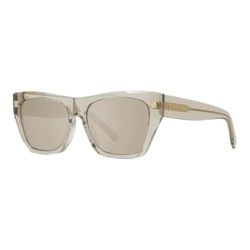 GIVENCHY Acetate Irregular Shape Sunglasses Women's Beige