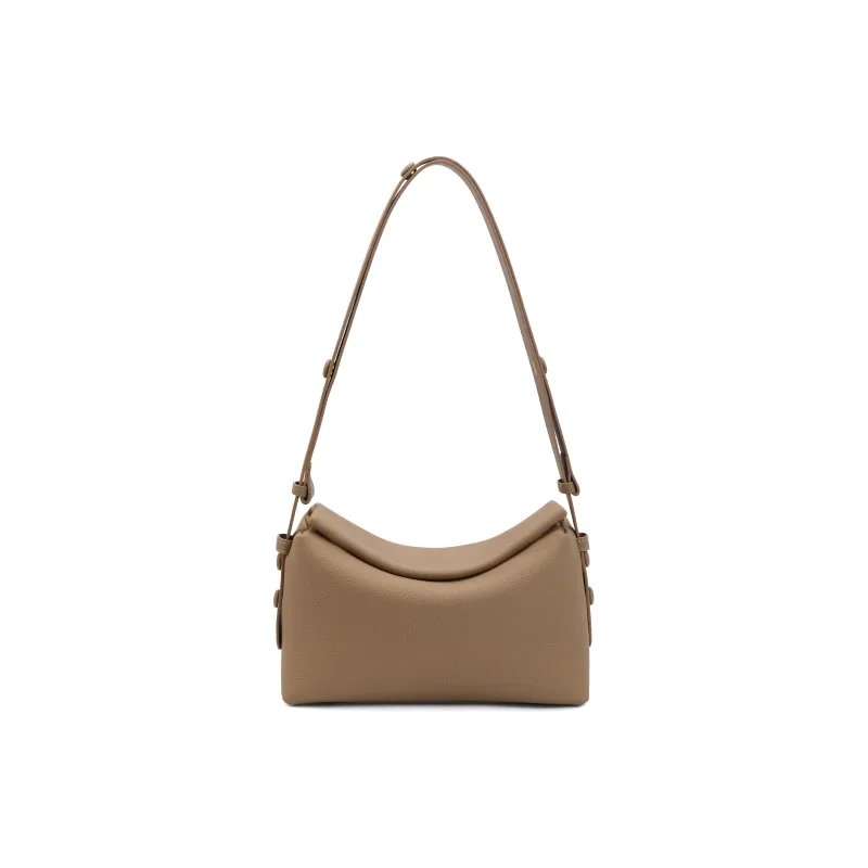 BELLE Artificial Leather Crossbody Bag Women's Solid Color Plain-1
