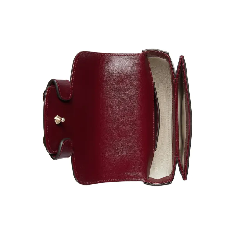 GUCCI Horsebit 1955 Leather Shoulder Bag Crossbody Bag Handbag Mini Women's Burgundy-6