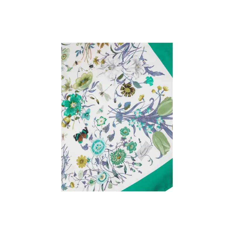 GUCCI Pre-Owned 1970s Floral-print Silk Scarf-1