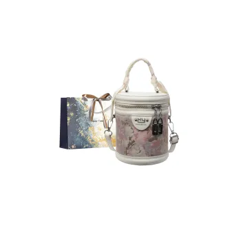 Iman's House PU Handbag Crossbody Bag Regular Women's White & Pink/Ecru/Silver/White/Pink