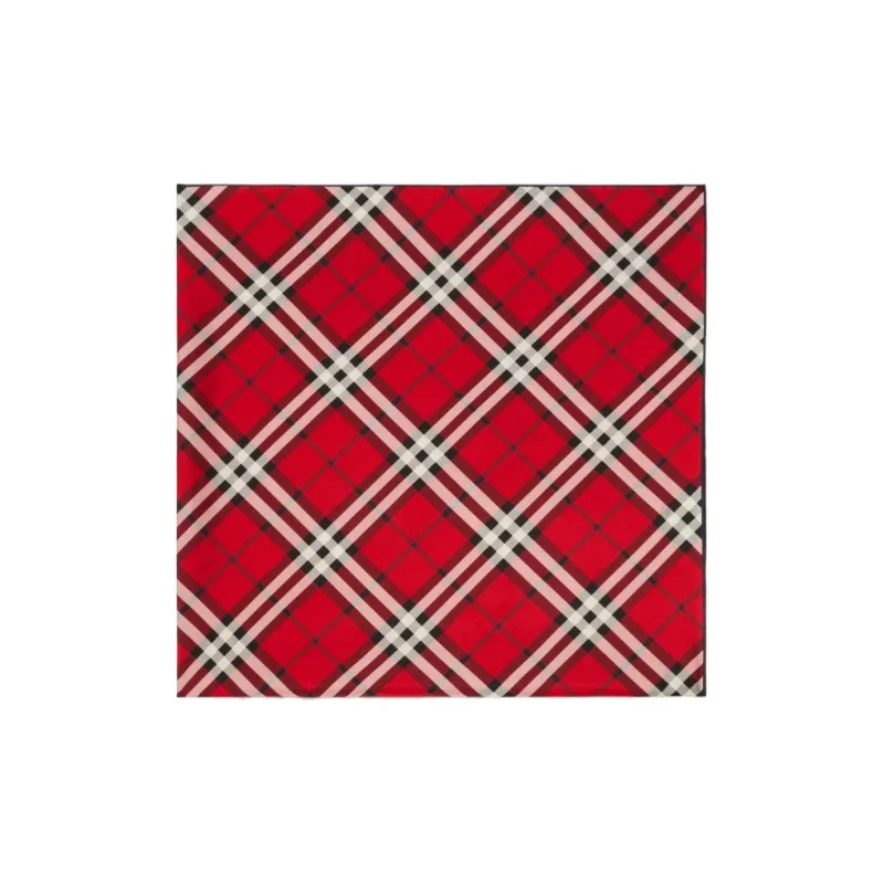 Burberry Silk Scarves Women's Red-1