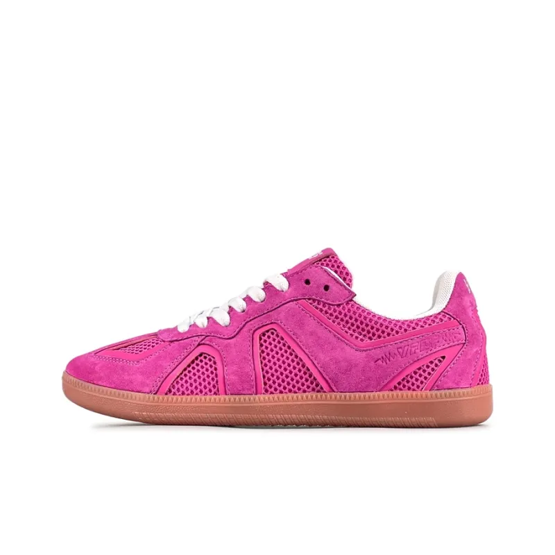 VFDF German Army Trainers Anti Slip Wear Resistant Low Top Skateboard Shoes Women's Dragon Fruit Pink-0