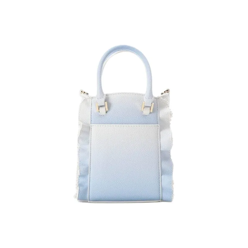 SAMANTHA THAVASA Polypropylene PP Bonded Synthetic Leather One Shoulder Handbags Mini Women's Light Blue-5