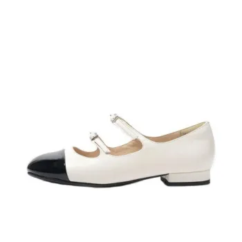 STEVE MADDEN Chunky Heel Mary Jane Shoes 2cm Women's Ecru