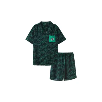 Fun Rabbit Pajama Set Men's Meteorite Black