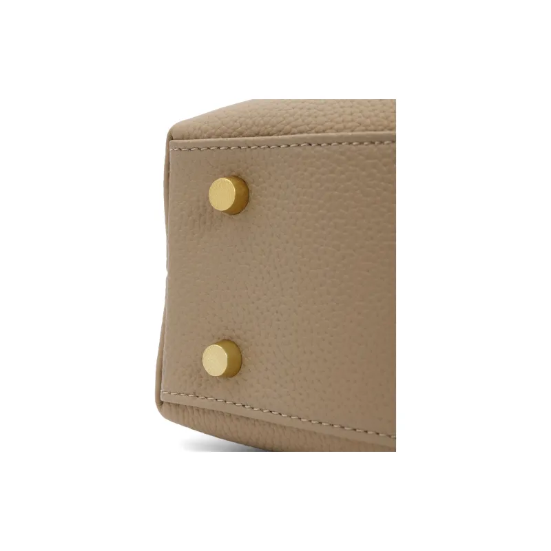 BELLE Artificial Leather Crossbody Bag Women's Solid Color Plain-5