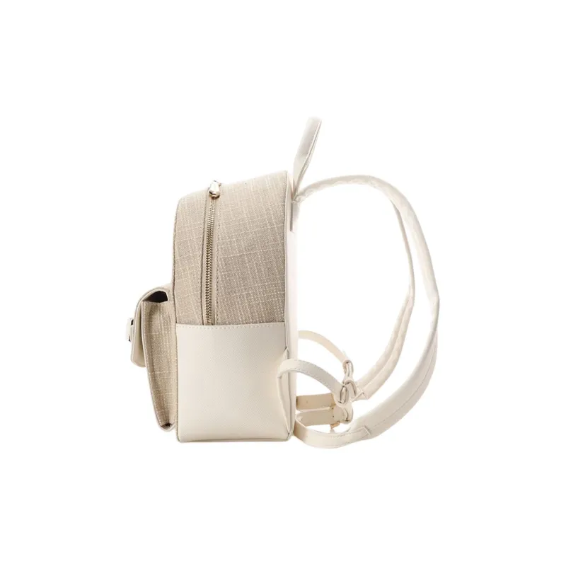 SAMANTHA THAVASA Polypropylene Synthetic Leather Polyester Backpack Women's White-1