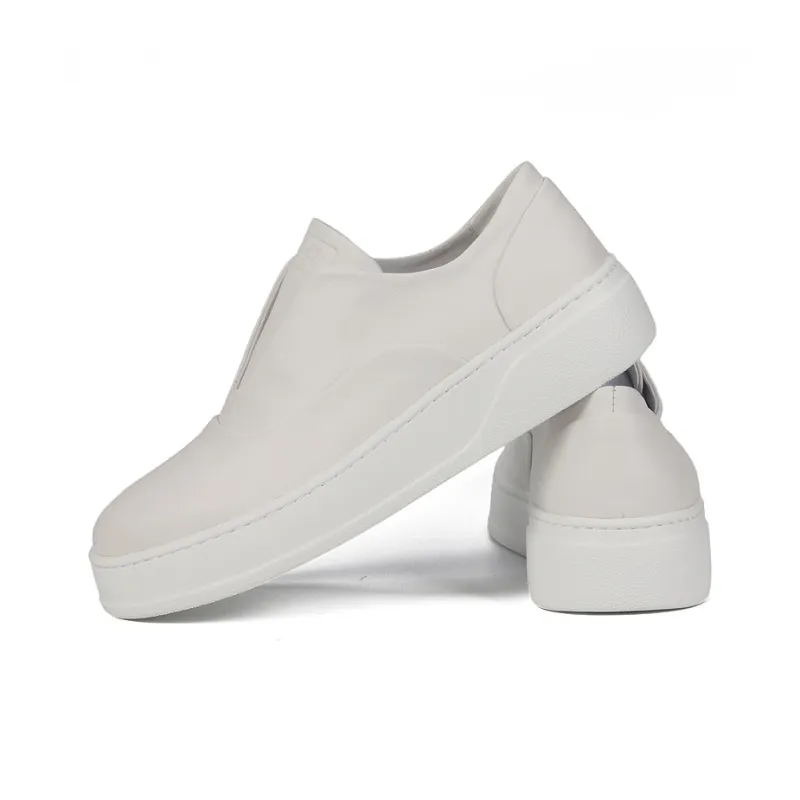 Thai Points Durable Lightweight Moisture Wicking Low Top Skateboard Shoes Men's White-3