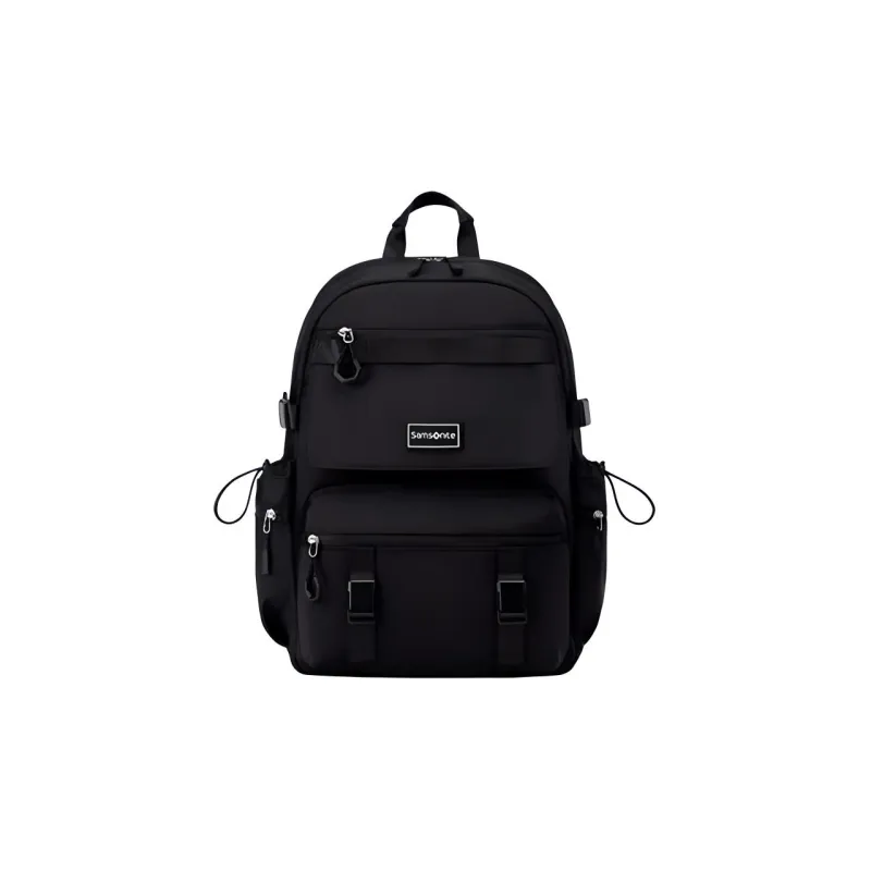 SAMSONITE Fabric Backpack Medium Size Unisex Black/Beige-0