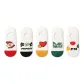 White Letter No-Show Socks-5 Pack