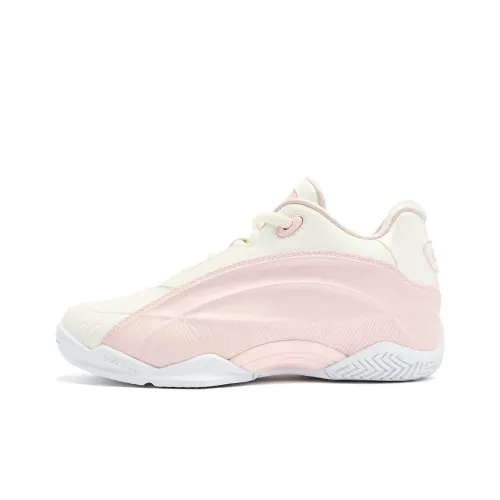 QIAODAN Basketball Shoes Women's Low-Top Cloud Pink Ivory