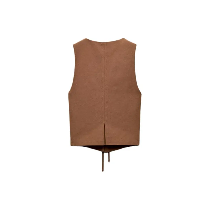 ZARA Tank Tops Women's Brown-1