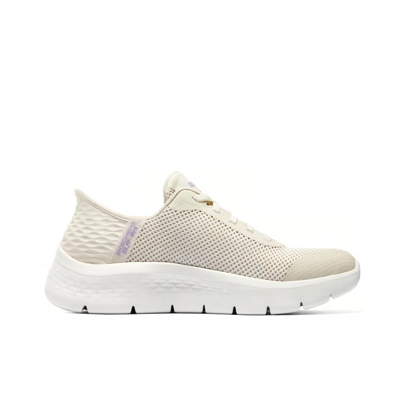 Skechers Go Walk Fle Anti-Slip Wear-Resistant Breathable Moisture-Wicking Low-Top Casual Running Shoes Women's Ecru-1