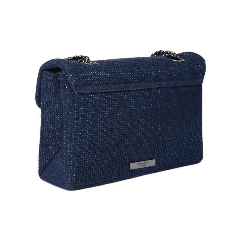 Kurt Geiger London Textile Wallet, Crossbody Bag, Shoulder Bag Women's Dark Blue-2
