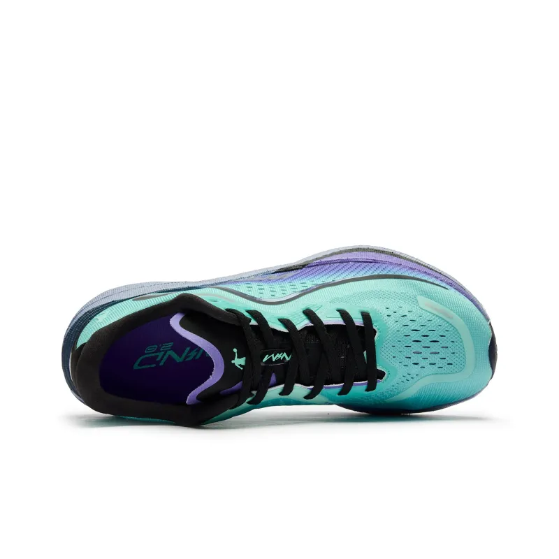 QIAODAN Strong Winds 2.0 Cushioning Anti Slip And Wear Resistant Low Top Running Shoes Women's Dusty Blue-3
