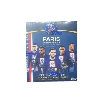 Topps 2022 23 Paris Saint Germain PARIS Club Official Team Box, Soccer Star Cards Sports Cards Full Box