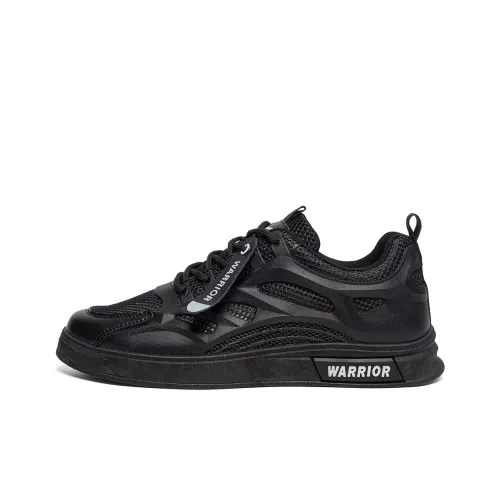 WARRIOR Wing Series Skateboard Shoes Men Low-Top Black