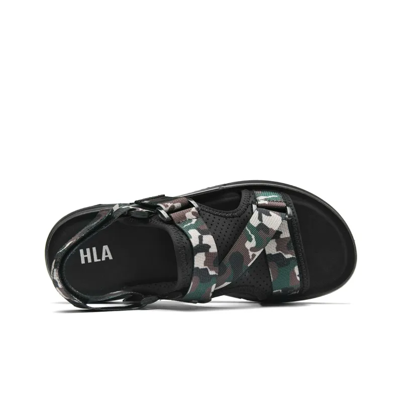 HLA Beach Sandals Men Army Green, Black Blue-2