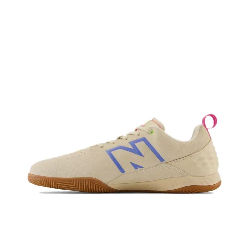 New Balance NB Audazo Indoor Anti-Slip Wear-Resistant Soccer Shoes Unisex Light Brown Blue
