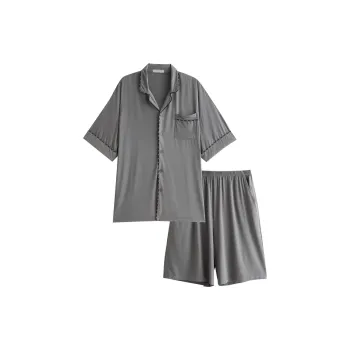 Same Language Pajama Set Men's Purple Gray