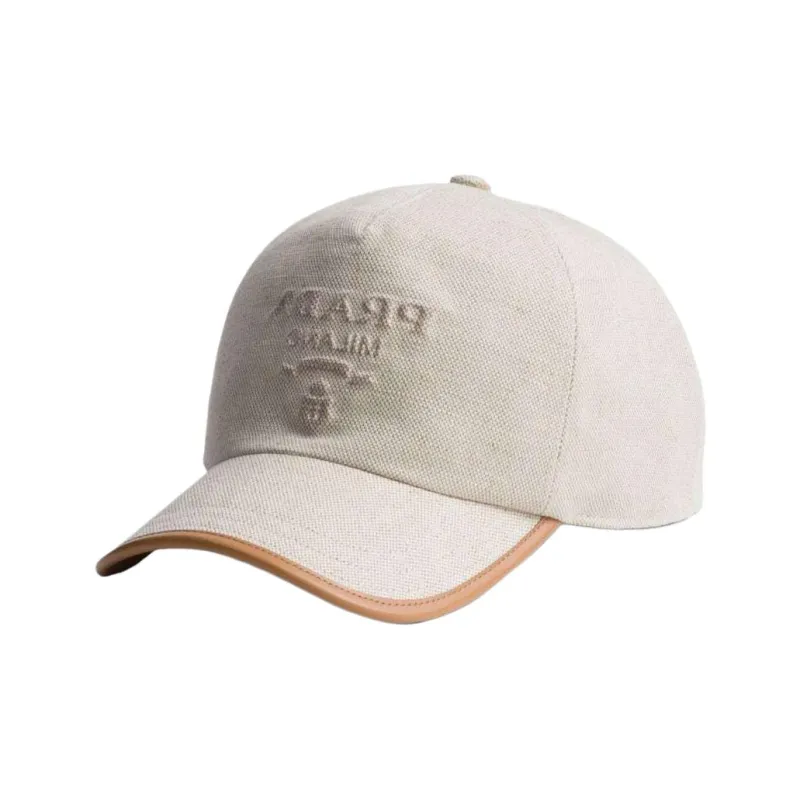 PRADA Logo-embossed Cotton Cap-0