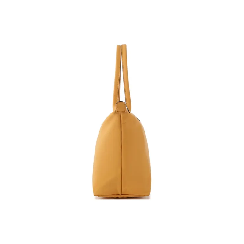 LONGCHAMP Le Pliage Xtra Cow Leather Handbag Medium Size Women's Almond Yellow-2