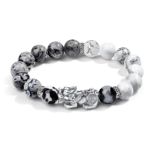 Master Kim S999 Fine Silver Turquoise Bracelets Men's