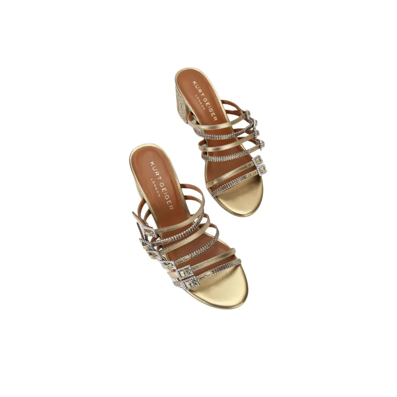 Kurt Geiger London Slide Slippers 6cm Women's Gold-2
