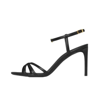 CELINE PARIS Strap Sandals 8.5cm Women's Black