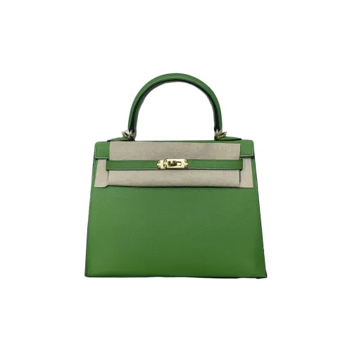 HERMES Kelly Epsom Leather Kelly Bag Handbags Women's Orchid Green