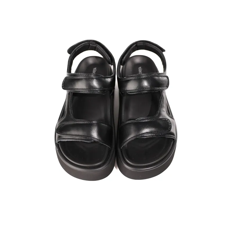 XIAOFAMIAO Versatile Casual Platform Open Toe Hook-and-Loop Strap Sandals Women's-3