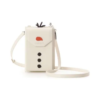 SAMANTHA THAVASA Artificial Leather Wallet Crossbody Bag Shoulder Bag Cell Phone Pouch Women's White