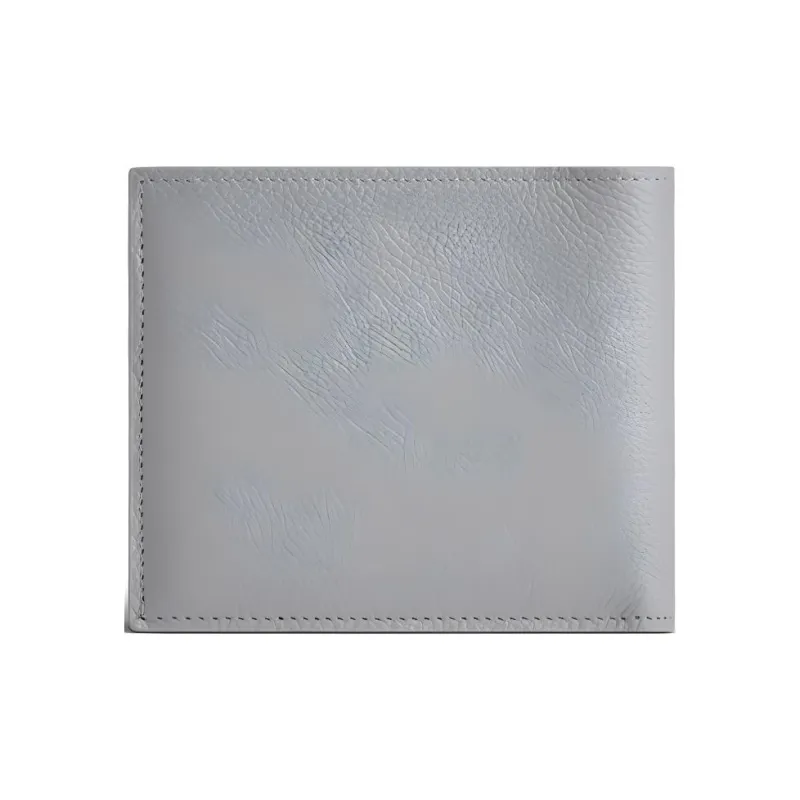 Balenciaga Cash Grained Calfskin Wallet Men's Gray-1