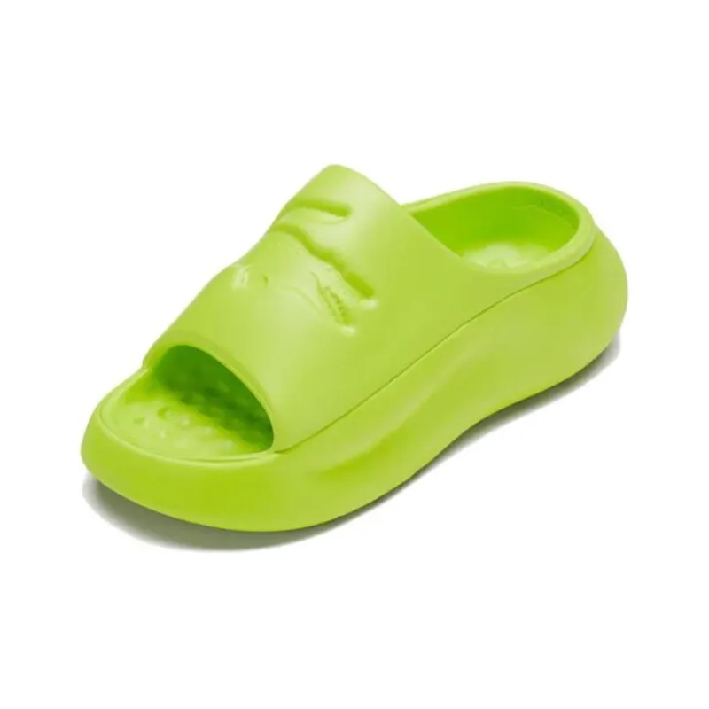LACOSTE Rubber Sole Abrasion Resistant Slide Slippers Women's Green-1